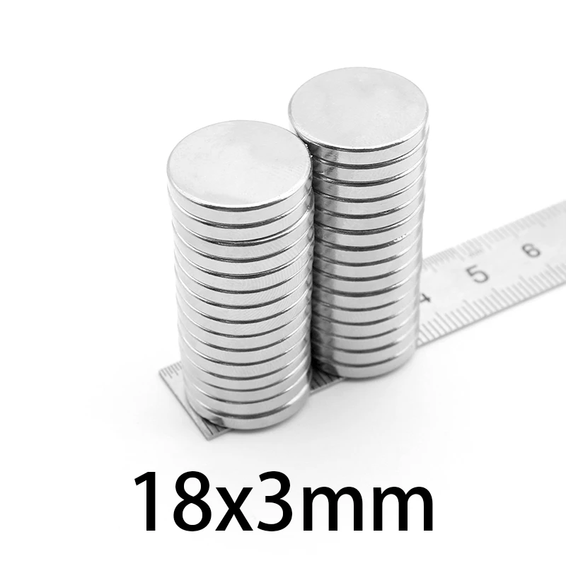 

2/5/10/20/30/50PCS 18x3 mm Strong Round Magnets 18mmx3mm Rare Earth Craft Reborn Fridge 18x3mm Bulk Neodymium Magnets 18*3 N35