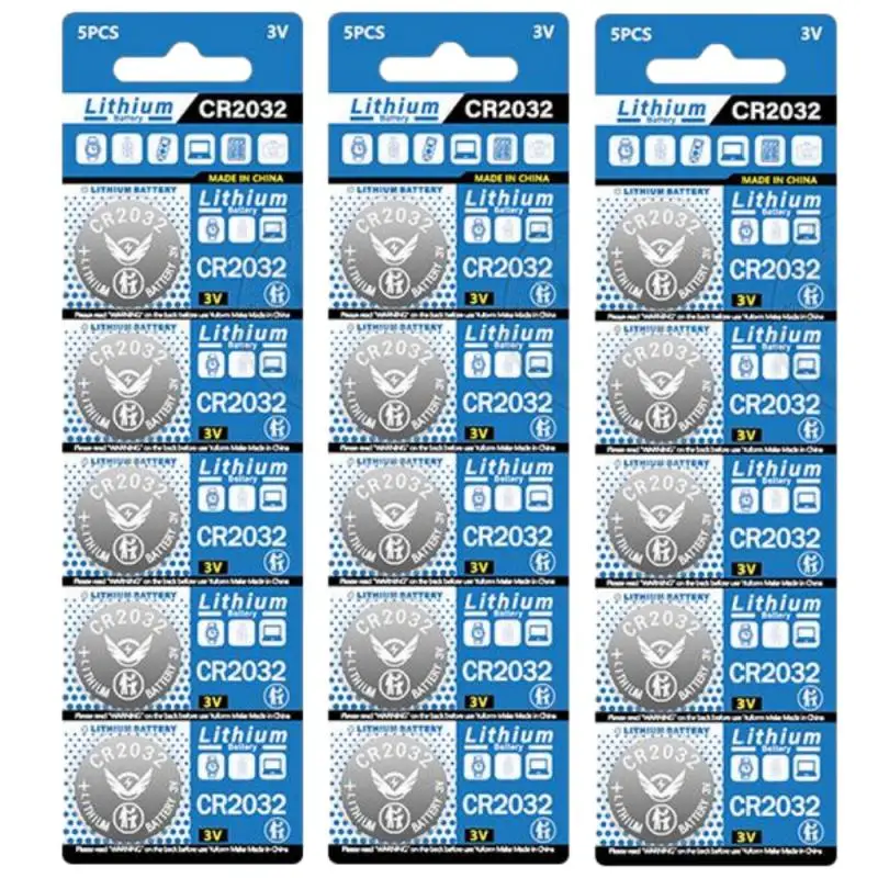 5/15/30 шт. 3 В CR2032 литиевая кнопочная батарея BR2032 ECR2032 LM2032 5004LC батарейки типа