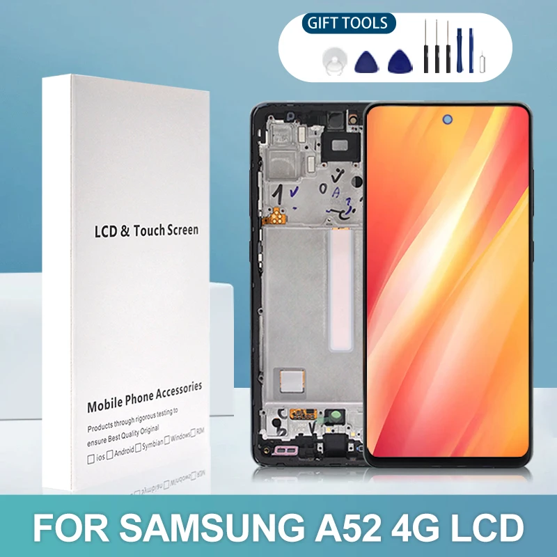 

Сенсорный ЖК-экран 6,5 дюйма для Samsung Galaxy A52 4G, дигитайзер A52, дисплей A525F A525F/DS A525M в сборе с инструментами, 1 шт.