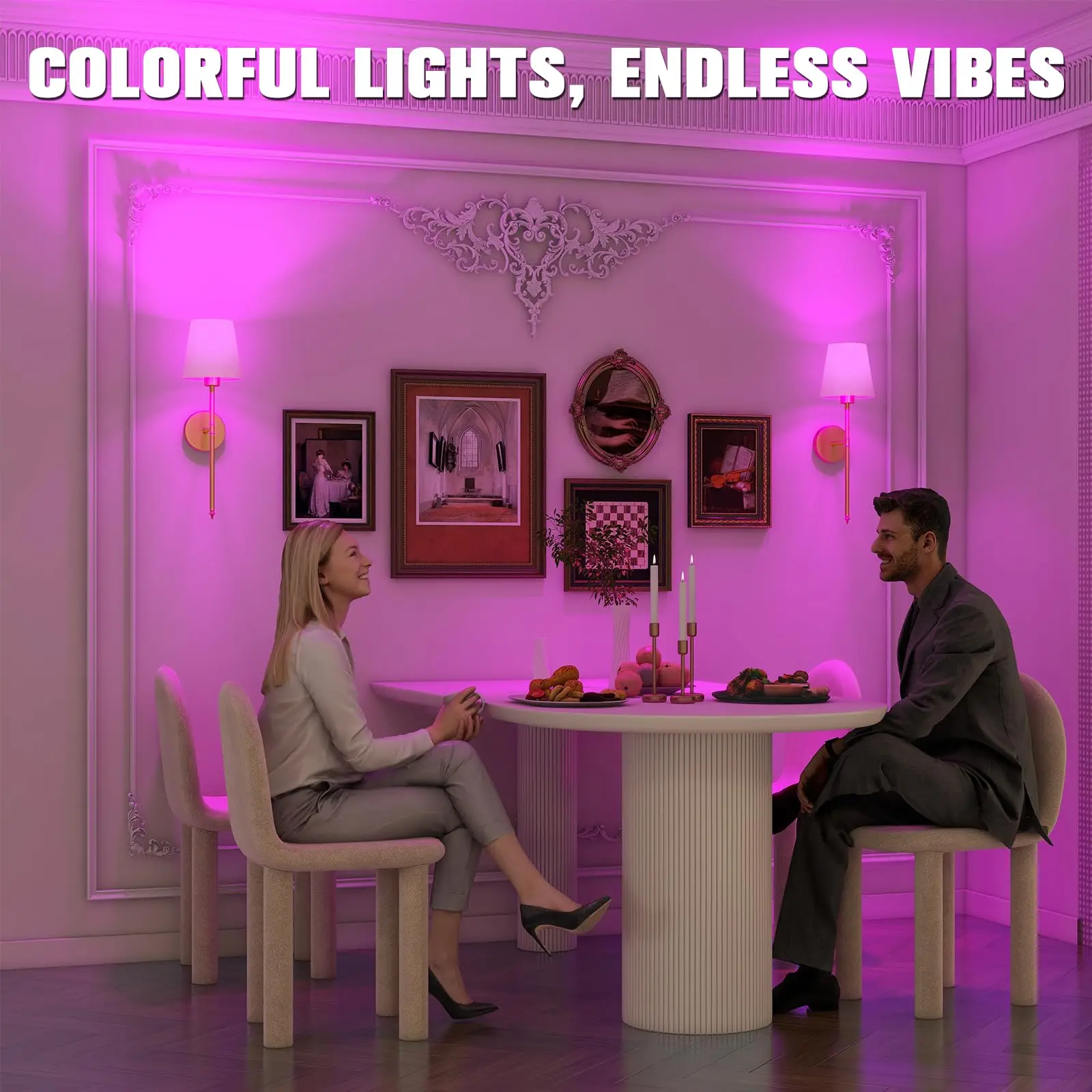 Настенные светильники на батарейках золотистые беспроводные бра с