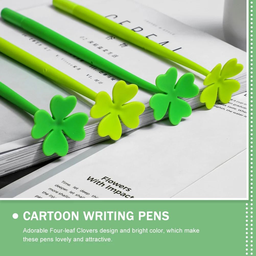 10 шт. ручка с четырьмя листами клевера гелевые чернила офисные фирменные