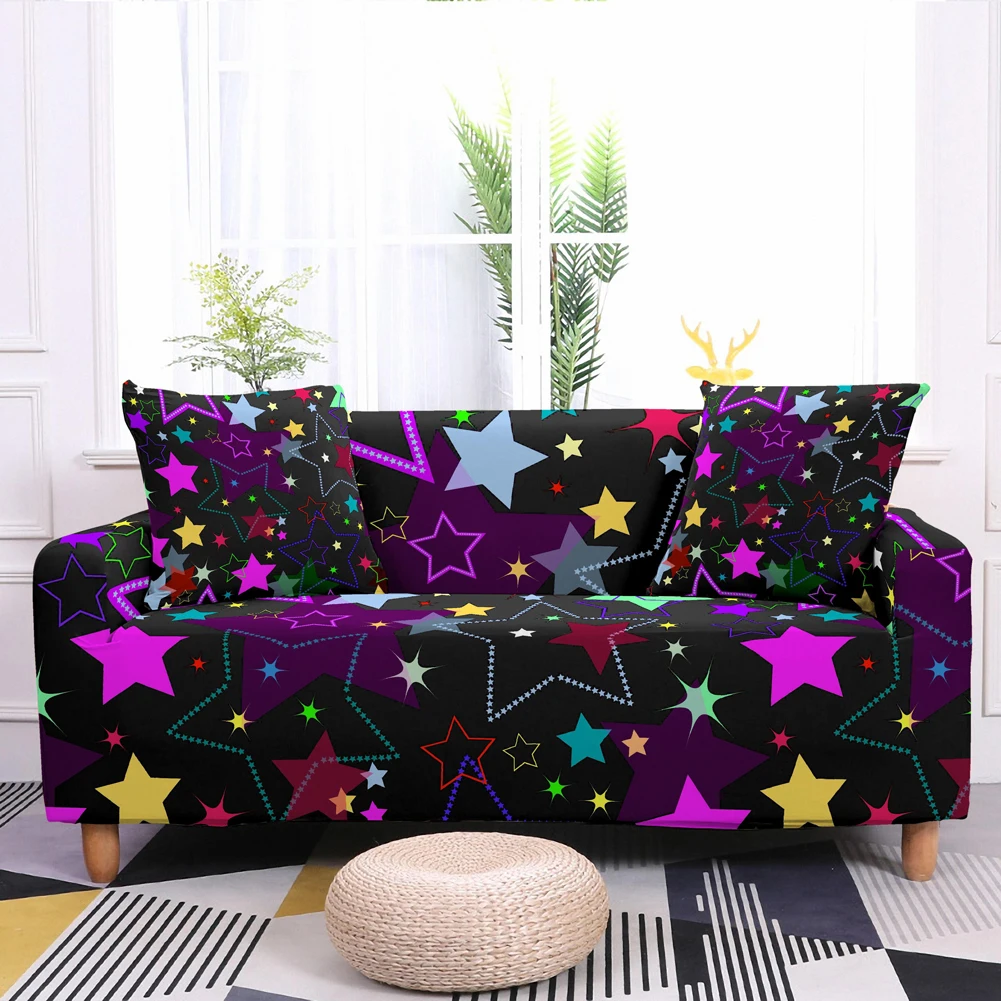 

Geometric Printed Couch Cover Elastic Stretch Sectional Slipcover For Living Room Armchair Cover Home Decor Housses De Canapé