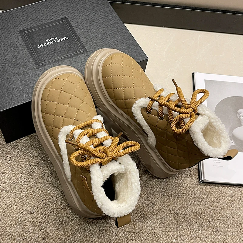 Обувь Сапоги Женская Новинка 2024 Австралия Зимняя Роскошный Дизайнер Рок Снег