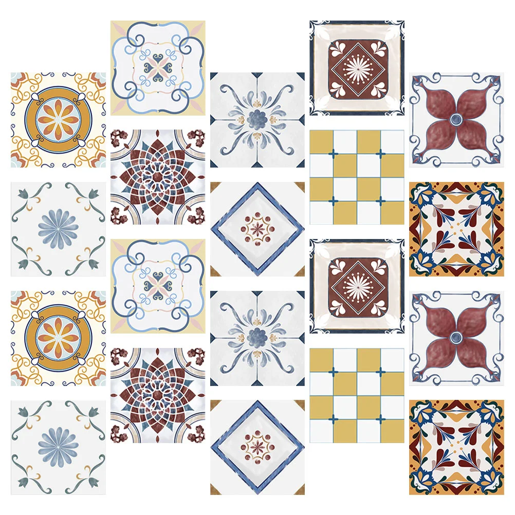 

Tile Stair Stickers Decals Sticker Backsplash Peelkitchen Riser Tiles Stick Wall Vintage Wallpaper Diy Removable Adhesive
