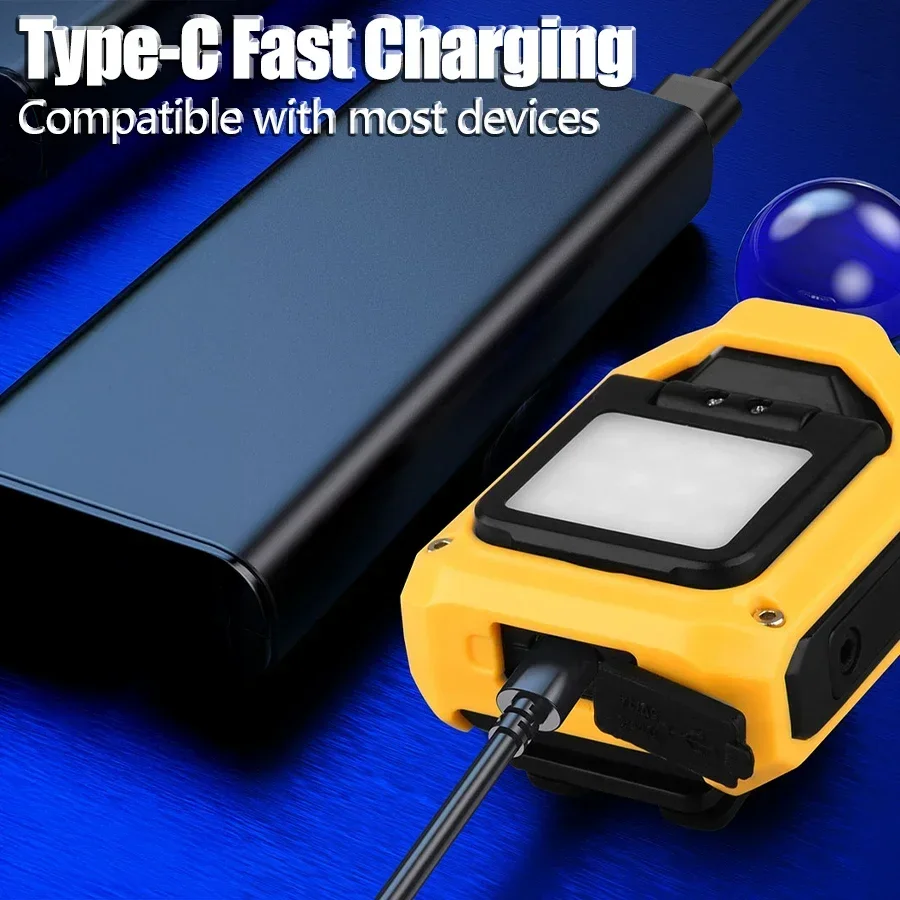 Светодиодный индукционный фонарик COB с зарядкой через USB многофункциональный