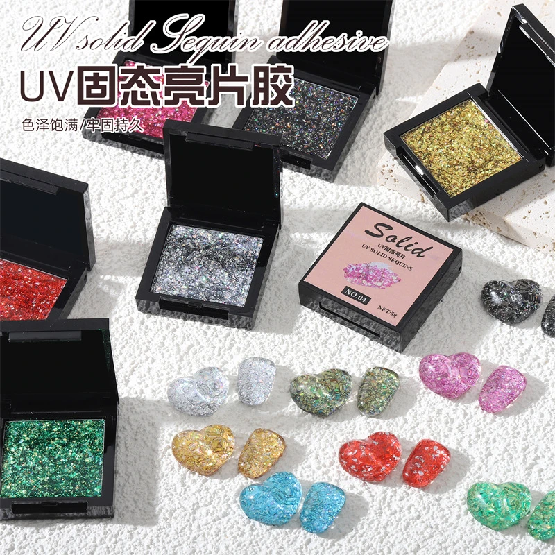 

5ml Shiny Glitter Gel Polish Bright Diamond Hybrid Varnishes For Manicure Nail Art Design Gel Polish Top And Base Set Manicure