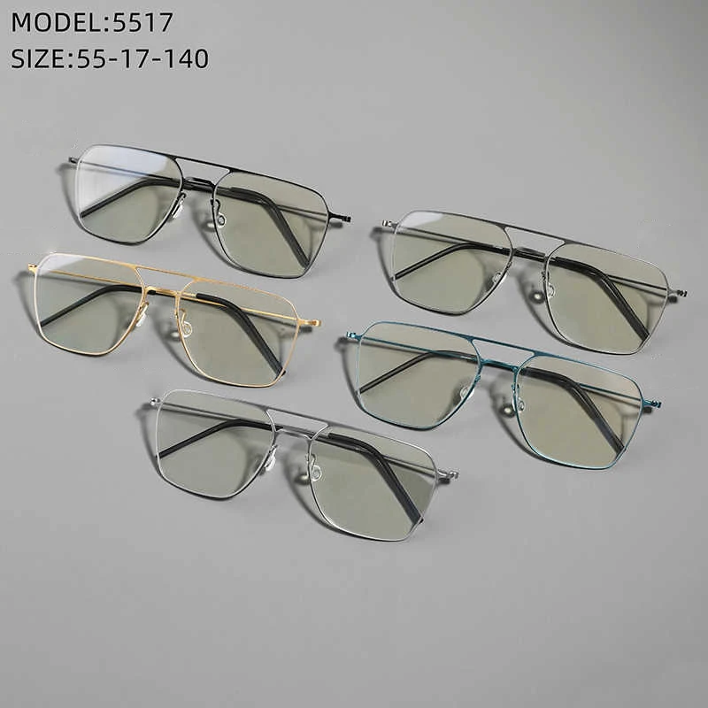 Дания безвинтовые оправы для очков-пилотов мужчин и женщин из чистого титана