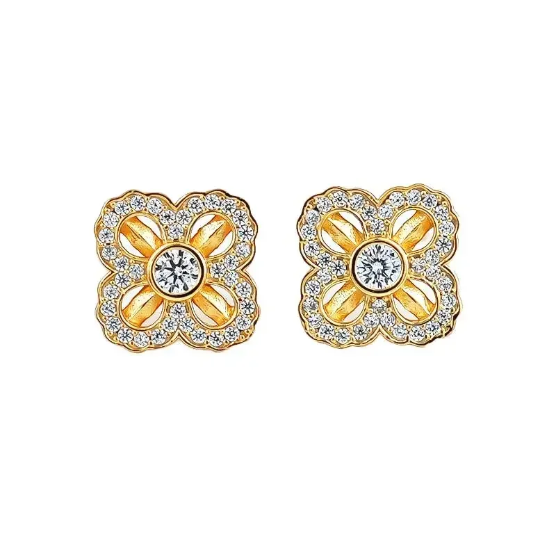 XUYUANFEN винтажные женские серьги с бриллиантами в золотой горошек и серебряным