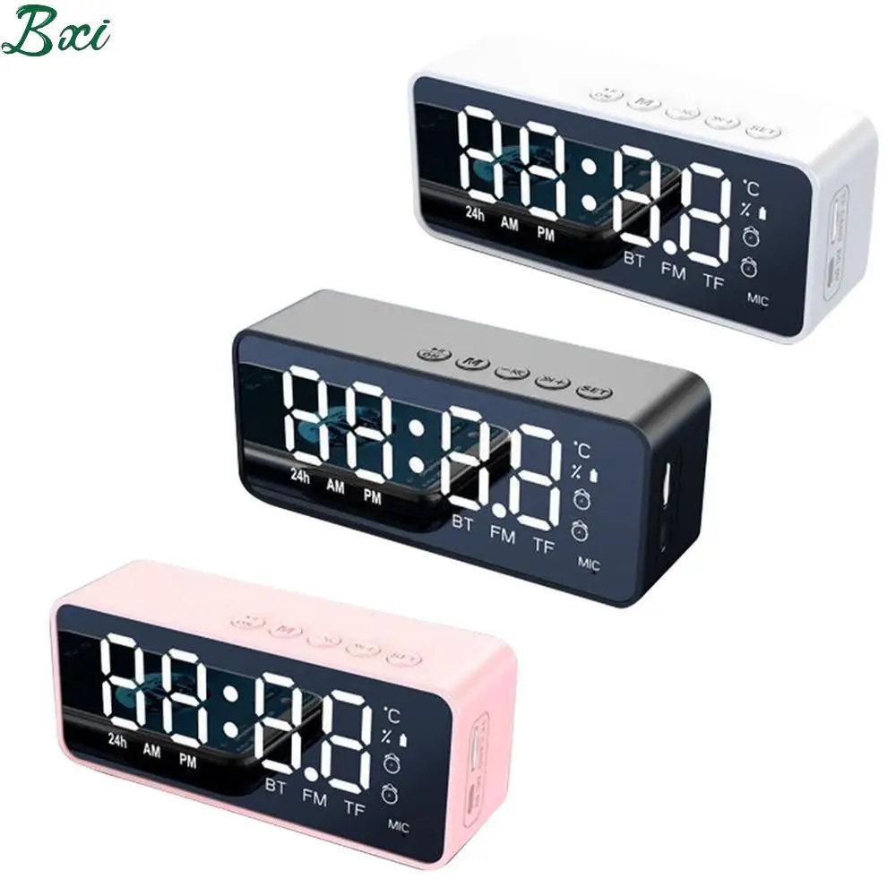 

Mini Wireless Bluetooth-Compatible 5.0 Subwoofer Speaker Portable Outdoor Alarm Clock Support Fm Radio TF Playback Call Answer