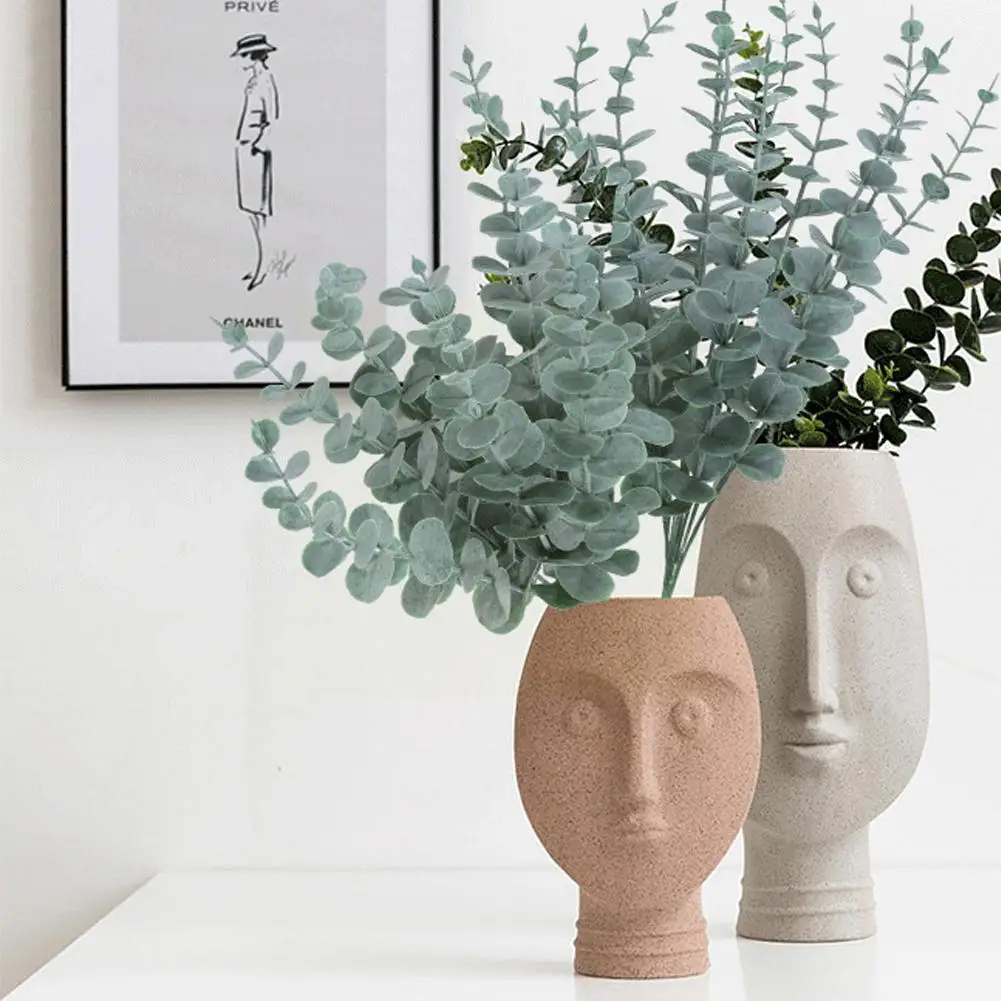 

1PC Artificial Plants Plastic Eucalyptus Leaves Decoration Wedding Green Fake Flowers Eucalyptus Decor Garden Table Stems H C8R6