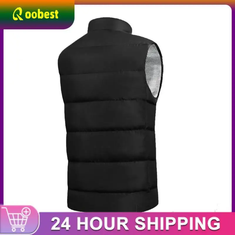 

New 9 Places Heated Vest Men Women Usb Heated Heating Thermal Clothing Hunting Winter Fashion Heat Black 5XL 6XL