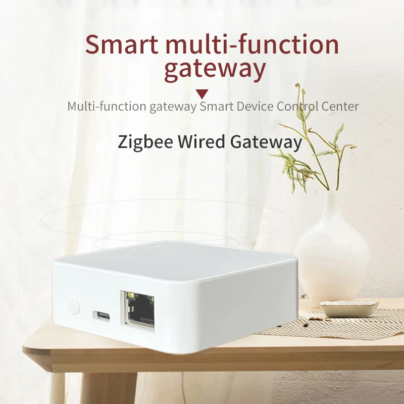 

Intelligent Multifunctional Gateway Tuya Zigbee Smart Wired Gateway APP Remote Control Security Reminder Sensor Linkage Al Voice