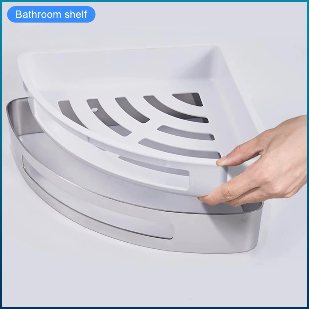 

Угловая полка для ванной комнаты DINPHONE, Съемный и моющийся кухонный Органайзер, полки из нержавеющей стали настенная полка для душа