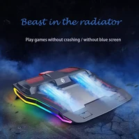 2020 new rgb gaming laptop cooler adjustable notebook stand 3000 rpm powerful air flow cooling pad for 12 17 inch laptop