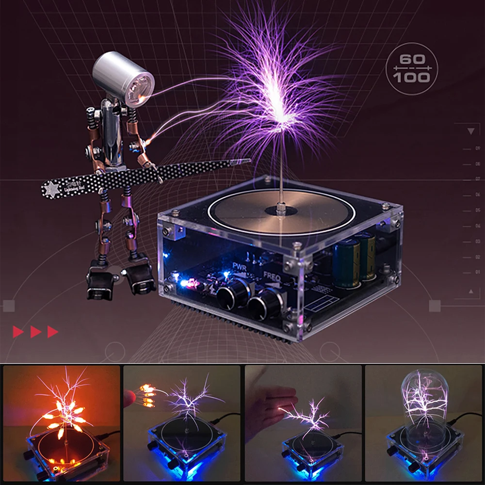 

Mini Coil Tesla Music Speaker Plasma Loudspeaker Bluetooth-compatible For Tesla AC110-240V Insulator Withstand Voltage Set