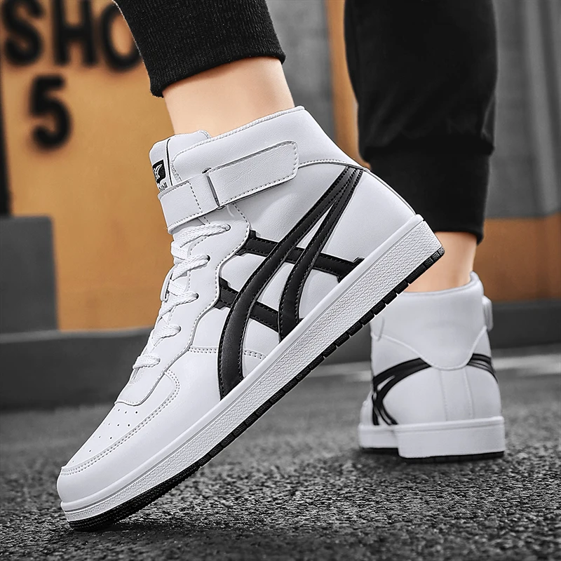 2022 Spring Autumn Classic White High top Sneakers Men Vulcanized Shoes Comfortable Mens Skate Shoes Trainers zapatillas hombre