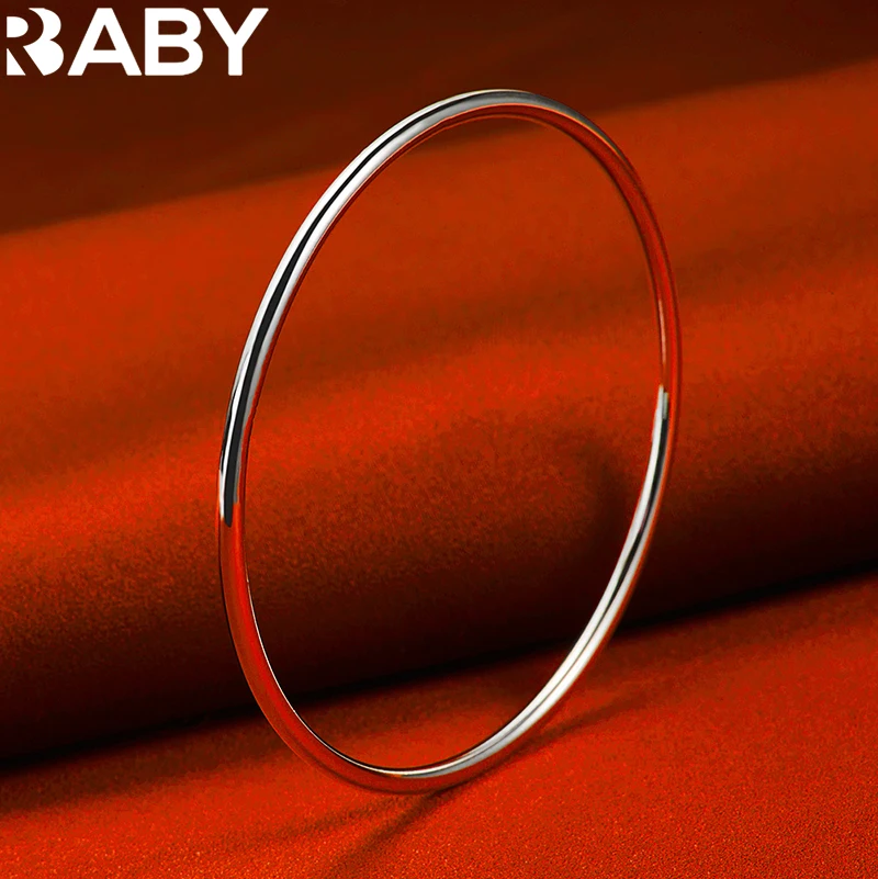 Браслет женский и мужской из серебра 925 пробы 3 мм