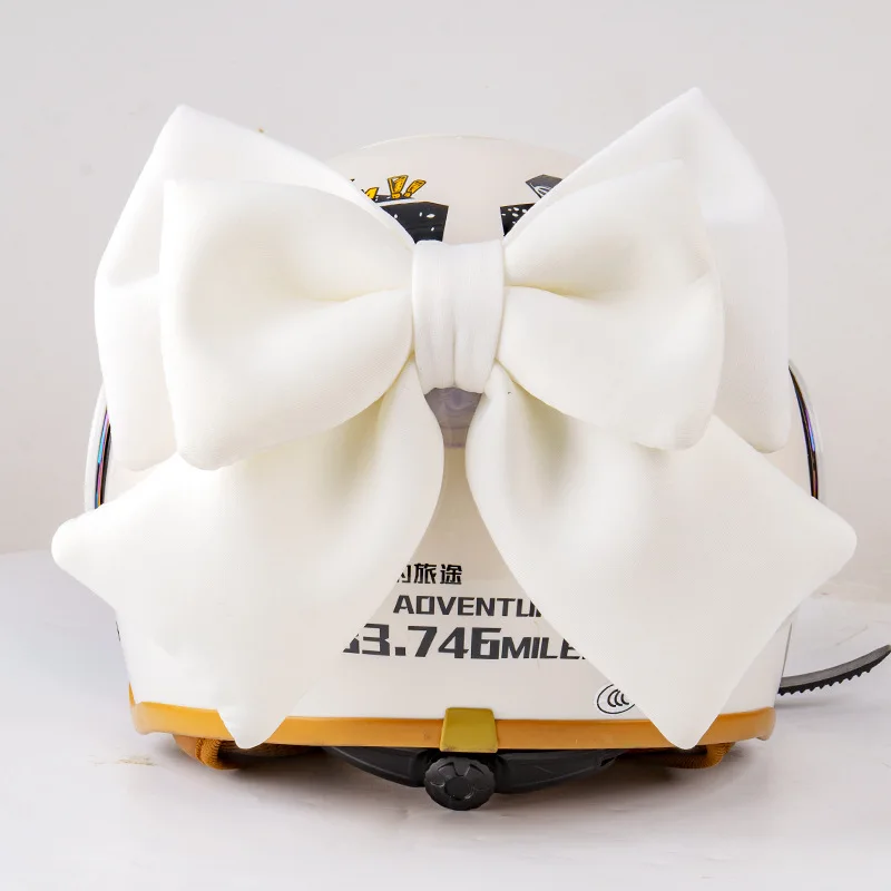 

Милый бант, украшение для электромобиля, ткань для шлема, атласная лента, бант, украшение для шлема, аксессуары для мотоциклетного шлема