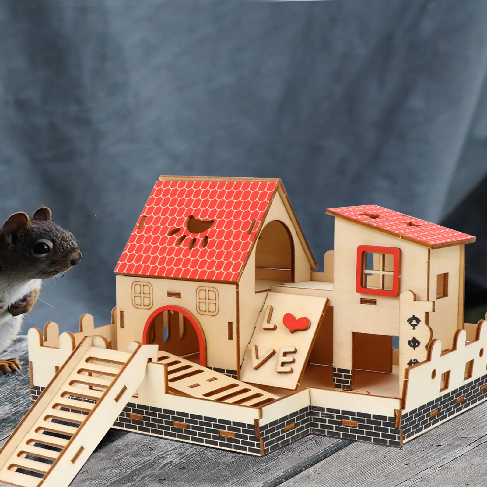 Комната для хомяка игрушки-кролики лестницы мышь крыса дерево спортивные