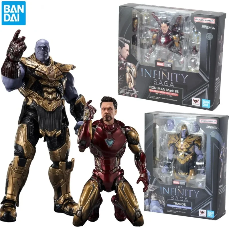 В наличии Bandai S.H.Figuarts Thanos Iron Man Mark 85 5th 2023 Edition (The Infinity Saga) Аниме Фигурки Модель