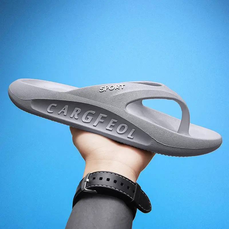 

Шлепанцы мужские на толстой платформе, сланцы для дома и ванной, Эва, мягкая подошва, Нескользящие, элитные тапки, летние Тапочки