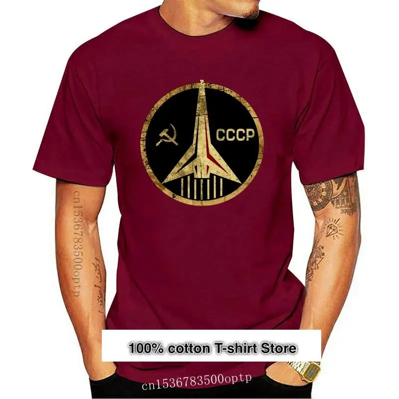 

Camiseta deportiva con estampado de martillo y hoz, camisa de S-3Xl de la URSS, Unión rusa, Cccp, de la Fuerza Aérea espacial
