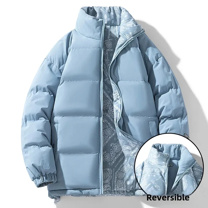 Осень-зима новое парное хлопковое пальто утолщенная двусторонняя носимая куртка