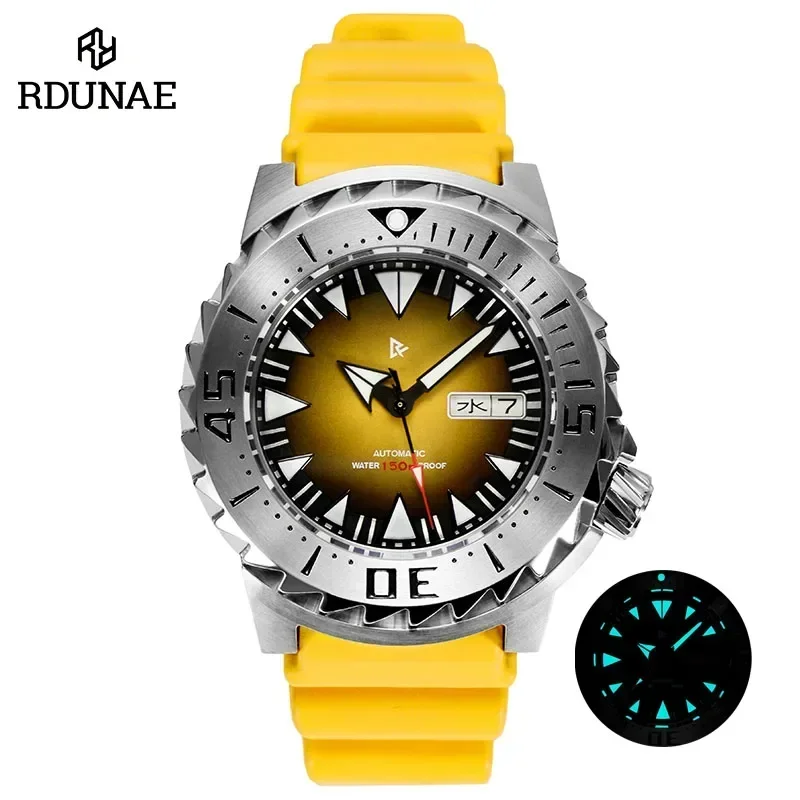 RDUNAE R5 Monster Watch Автоматические механические часы для мужчин NH35 с сапфировым