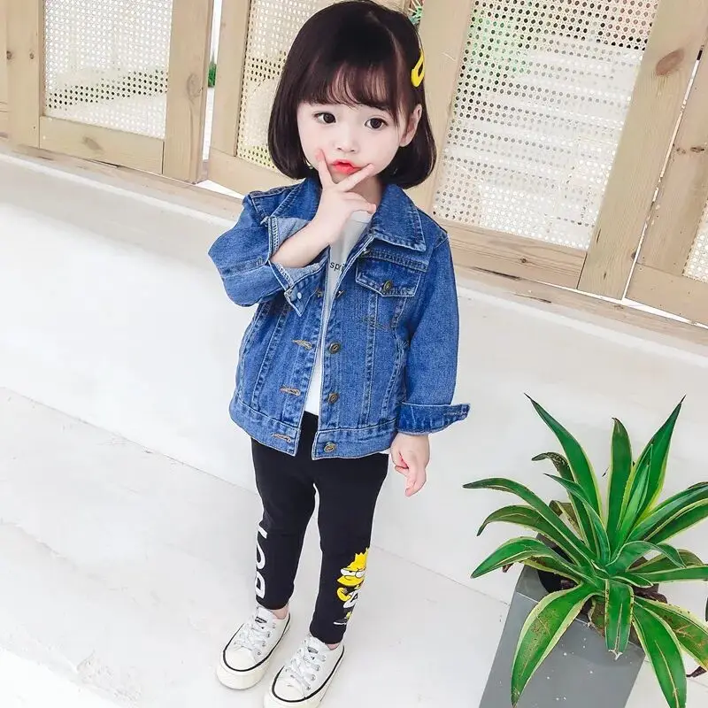 

Boys and Girls Denim Coat Spring and Autumn New Denim Coat Jeans Korean Children's Jacket Cardigan