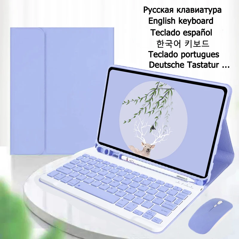 

Чехол для iPad 10 9, чехол с клавиатурой для Teclado, iPad 10 поколения, чехол 2022 10-го поколения, чехол с испанской и японской английской клавиатурой