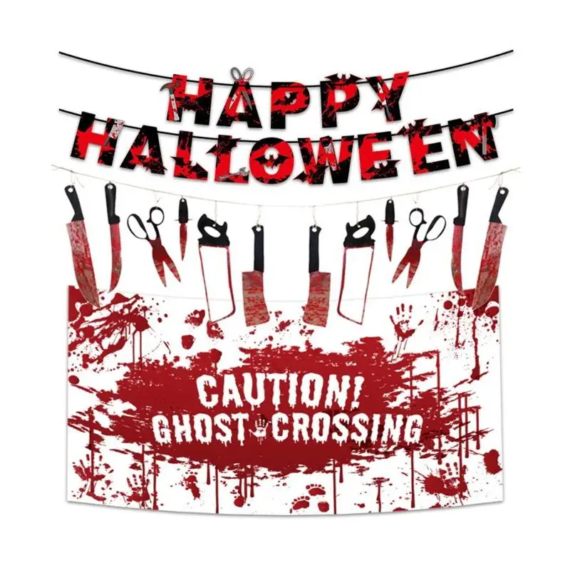 

Hanging Halloween Zombie Vampire Party Banner Home Door Decoration Ghost