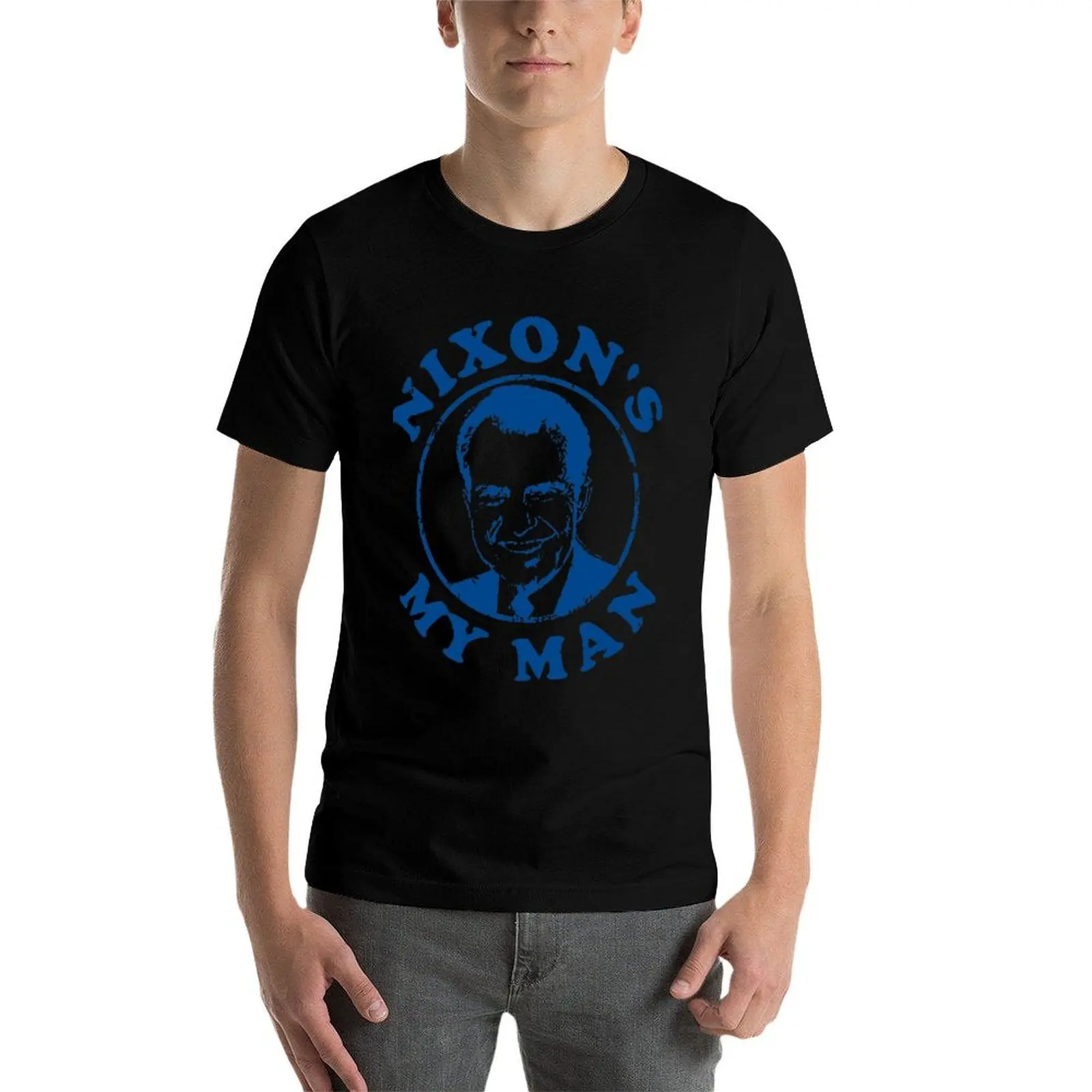 Фото Футболка Nixons My Man, хлопковая, черная, однотонная, мужская, в упаковке, люксовая футболка для мужчин №3