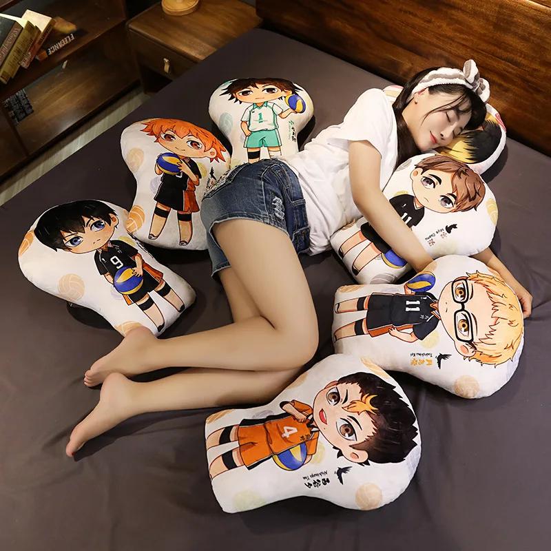 Анимационные производные мини-подушки с подвеской Shoyo Hinata Tobio Kageyama Kei Tsukishima Kotaro