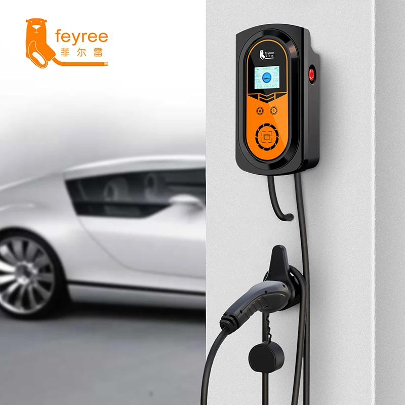 Кабель для электромобиля feyree EVSE Wallbox type 2 7 6 кВт 11 22 зарядная станция с приложением