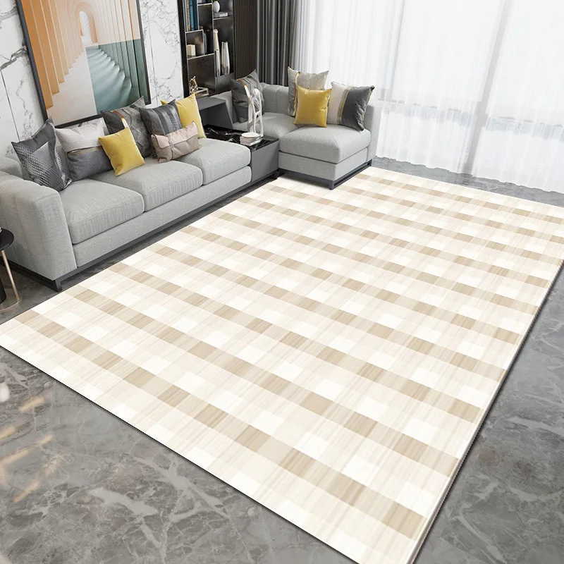 

Checkerboard Carpet, Simple and Luxurious Living Room, Bedroom, Bedside French Style Small Fresh Cream Style Living Room Carpet