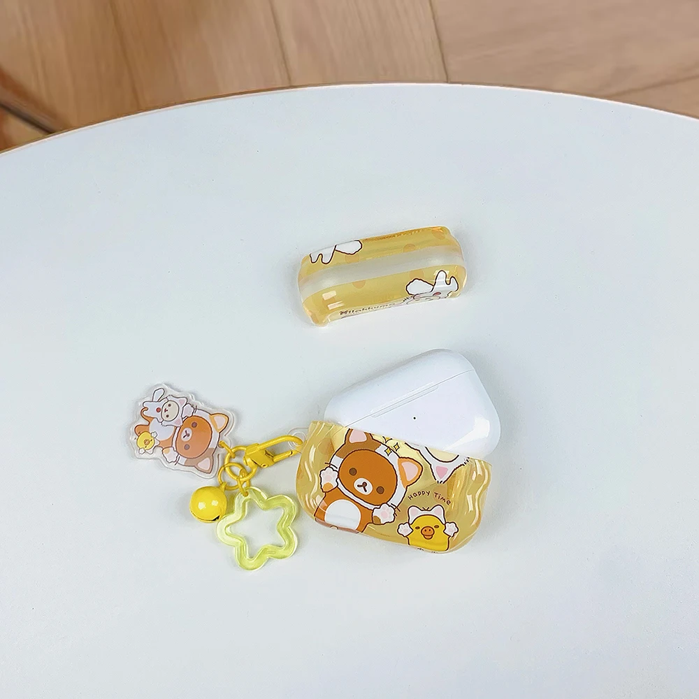 Фото Чехол для наушников Moe T-TeddyBear R-Rilakkuma для Airpods Pro 2 3, защитный чехол для беспроводной Bluetooth-гарнитуры Airpods 4 2 3 1 №5