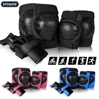 6pcsset teens adult knee pads elbow pads wrist guards protective gear set for roller skating skateboarding cycling sports