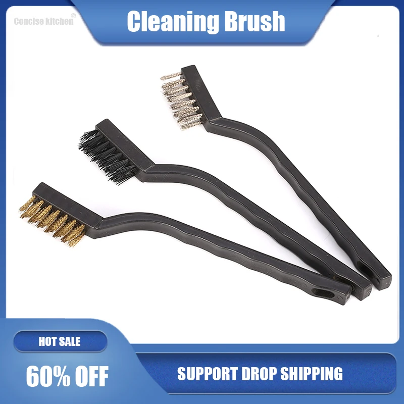 

Gas Stove Cleaning Brush, Cleaning Tools Kitchen Supplies Accessories Useful Things for Home, 3PCS Metal Brushes