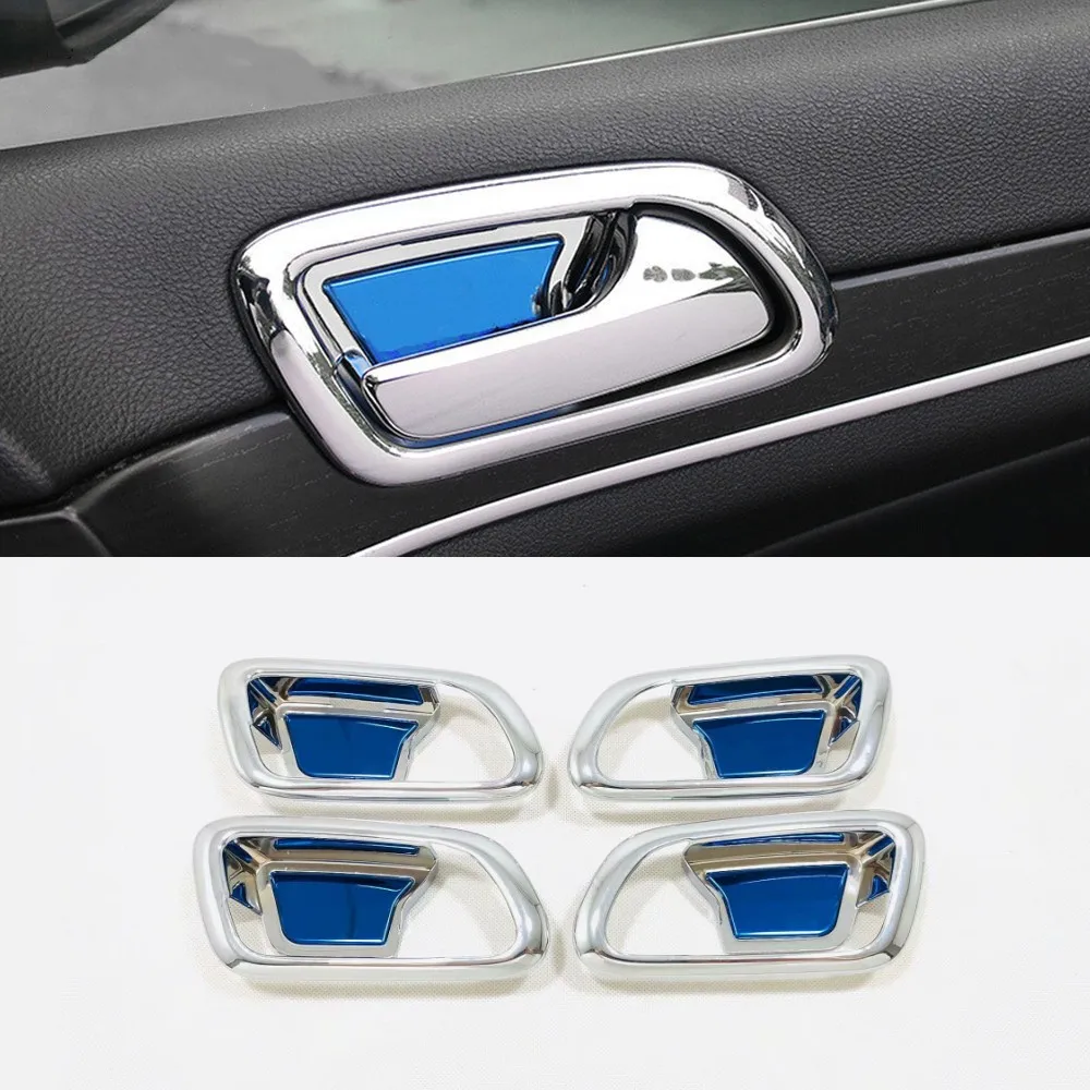 

Для Jeep Grand Cherokee WK2 2011-2016 2017 2018 2019 2020 АБС-пластик, хромированная внутренняя дверная ручка автомобиля, чаша, рамка, накладка, чехол