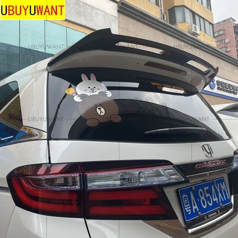 Фото Спойлер UBUYUWANT для Honda ODYSSEY 2015, 2016, 2017, 2018, 2019, высококачественный нефарборованный/глянский черный/углеродный цвет, спойлер на крышу из АБС-пластика №2
