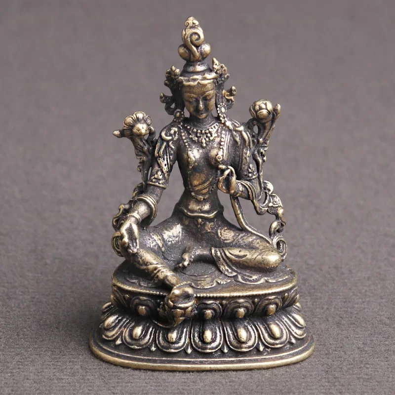 Миниатюрная статуя Будды Тара из меди
