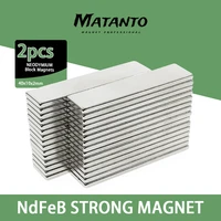 2510203050pcs 40x10x2mm block rare earth neodymium magnet with 3m tape 40102 rectangular strong powerful magnets 40x10x2