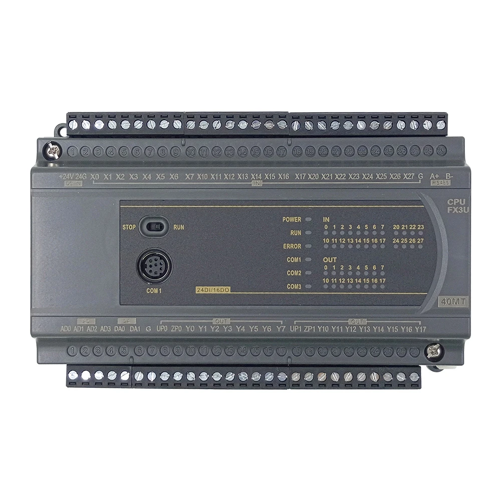 FX3U 14/20/24/32/40/60 MR/MT 4AD 0-20 мА 2DA 0-10 в аналоговый RS485 MODBUS релейный транзист PLC