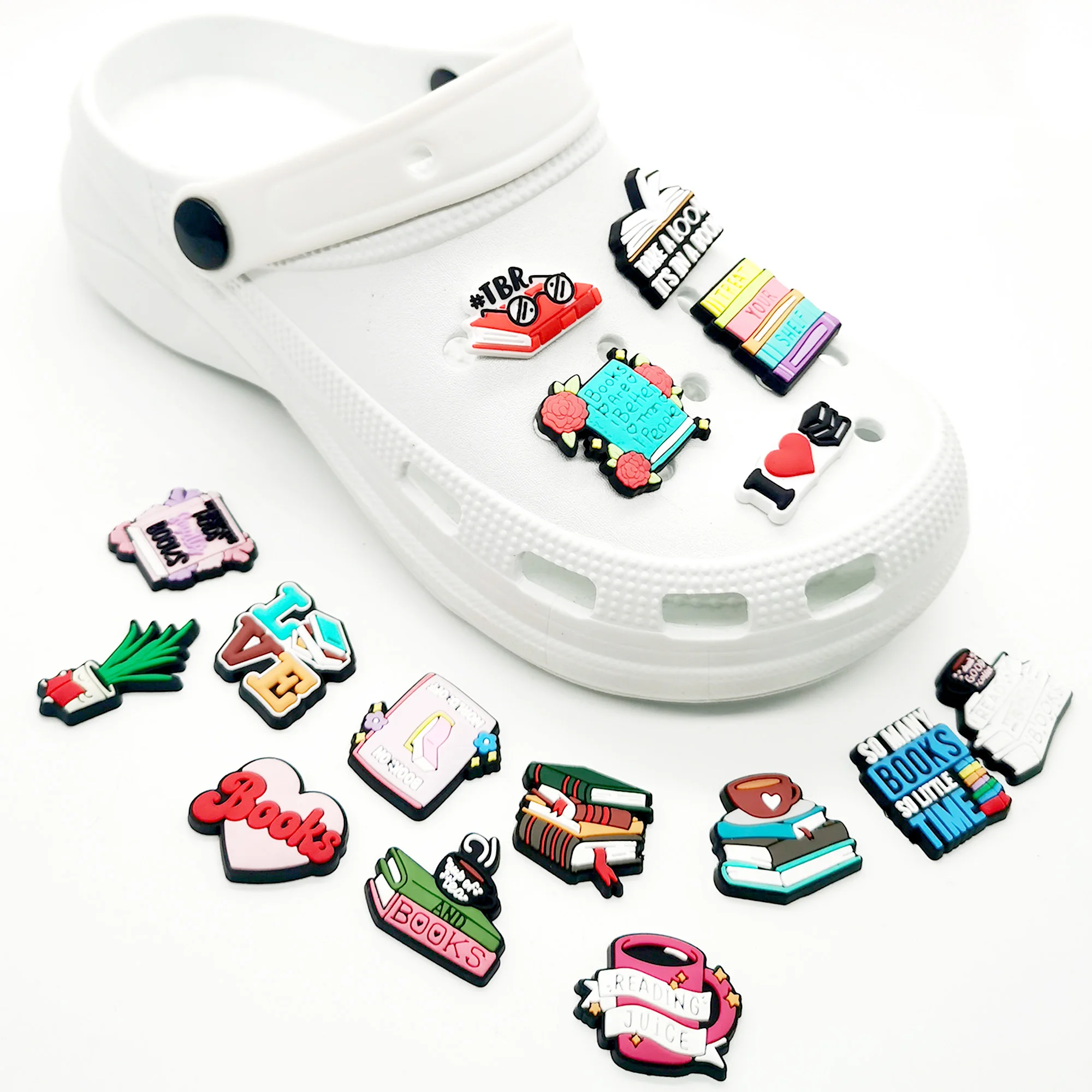 16 шт. подвески для обуви чтения дизайнерские аксессуары мечты классических сабо