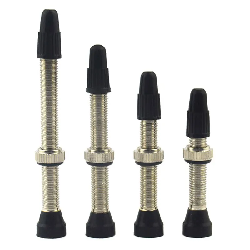 

2PCS 40/60MM Brass or Alloy Stem Bicycle F/V Presta Tubeless Tire Valve Road Bike MTB Nipple W/Tool Alloy Valve Cap