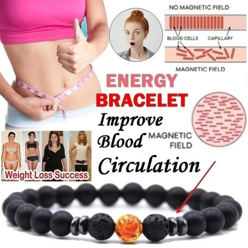 

New Magnetic Hematite Bracelets Men Tiger Eye Stone Bead Couple Bracelets for Women Health Care Magnet Help Weight Loss Jewelry