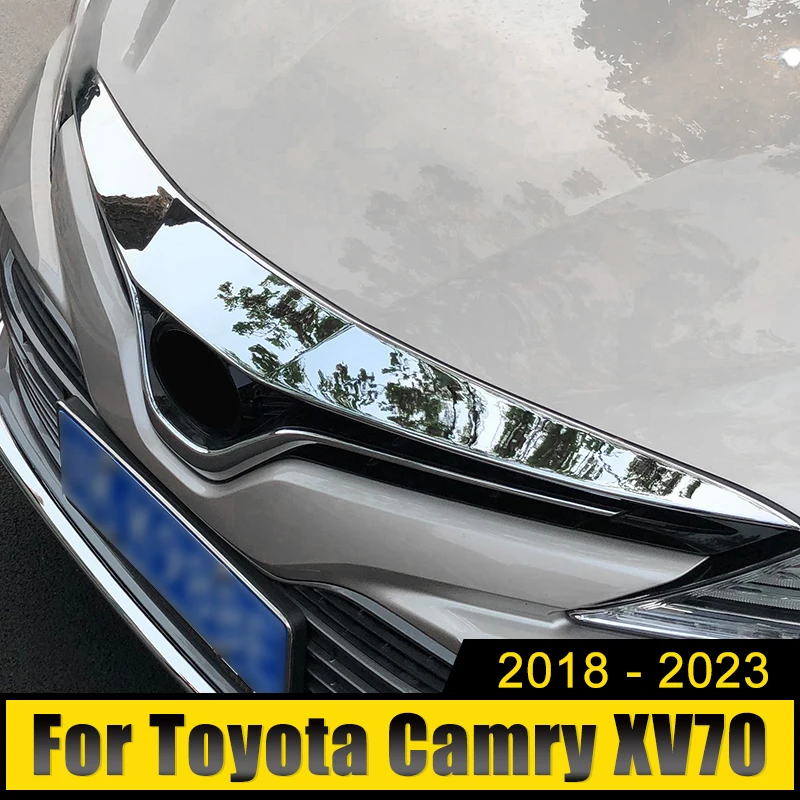 

Car Accessories For Toyota Camry XV70 LE XLE 2018-2021 2022 2023 ABS Front Logo Hood Bonnet Grill Lip Molding Cover Trim Sticker