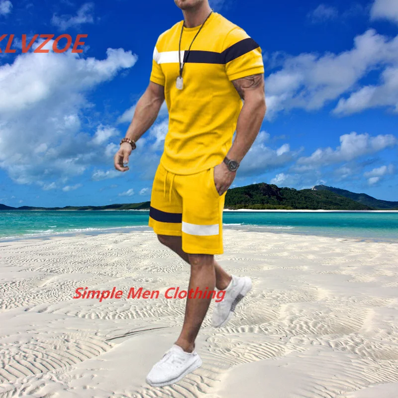 Summer Men's Tracksuit Set Oversized Clothes Suit 3D Printed  Men's T Shirt Short Sleeve Suit Shorts Sportswear Jogging 2 Piece