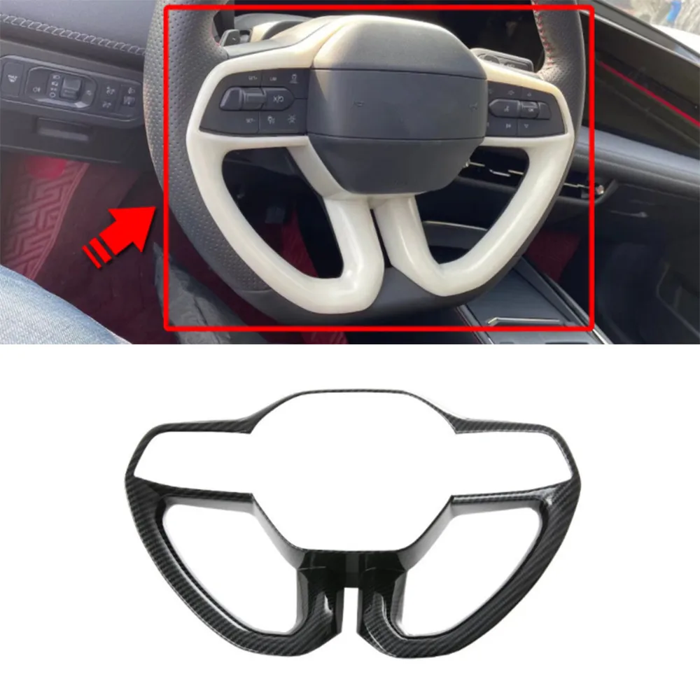

YAQUICKA For Ford EVOS 2022 Car Steering Wheel Decoration Cover Trim Styling Interior Auto Molding Accessory