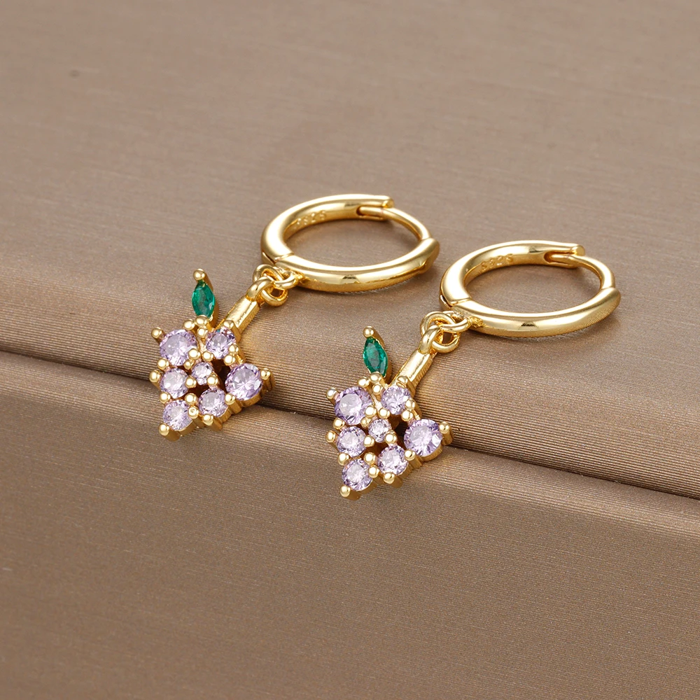 Висячие серьги в Корейском стиле с фруктами для женщин висячие из нержавеющей